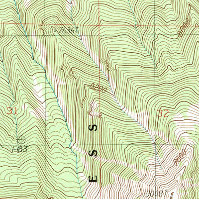 United States Geological Survey No Man Peak, MT (1988, 24000-Scale) digital map