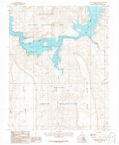United States Geological Survey No Mans Mesa North, UT (1987, 24000-Scale) digital map