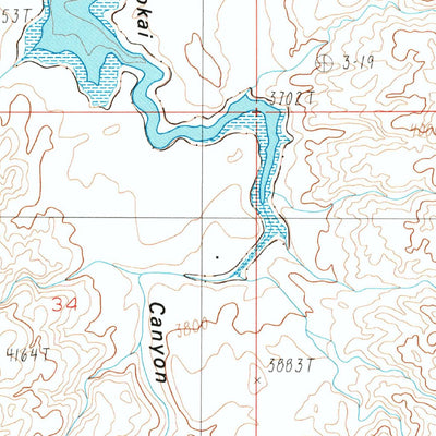 United States Geological Survey No Mans Mesa North, UT (1987, 24000-Scale) digital map