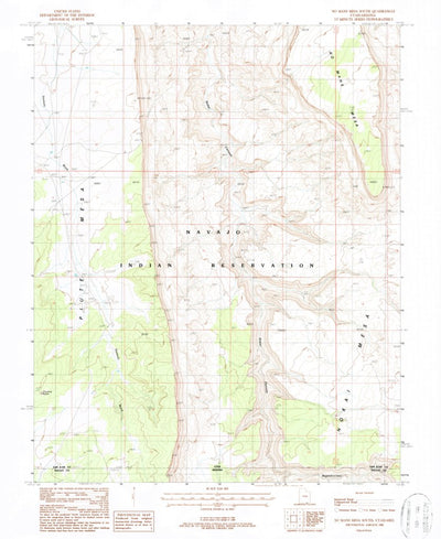 United States Geological Survey No Mans Mesa South, UT-AZ (1987, 24000-Scale) digital map