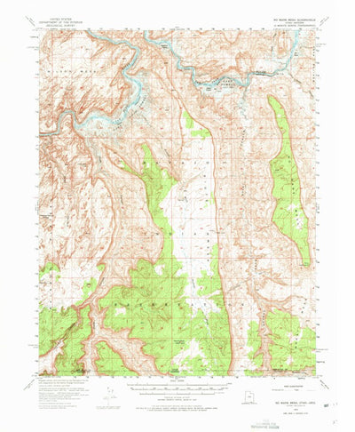 United States Geological Survey No Mans Mesa, UT-AZ (1953, 62500-Scale) digital map
