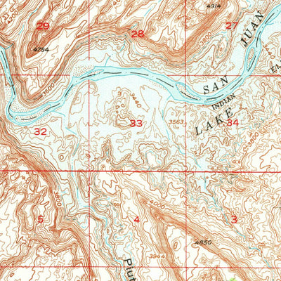 United States Geological Survey No Mans Mesa, UT-AZ (1953, 62500-Scale) digital map
