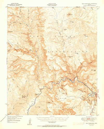 United States Geological Survey No Name, AZ (1951, 62500-Scale) digital map