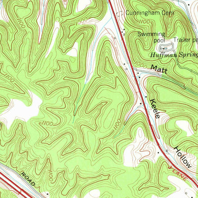 United States Geological Survey Noah, TN (1976, 24000-Scale) digital map