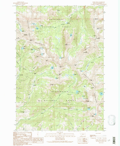 United States Geological Survey Noble Peak, MT (1989, 24000-Scale) digital map