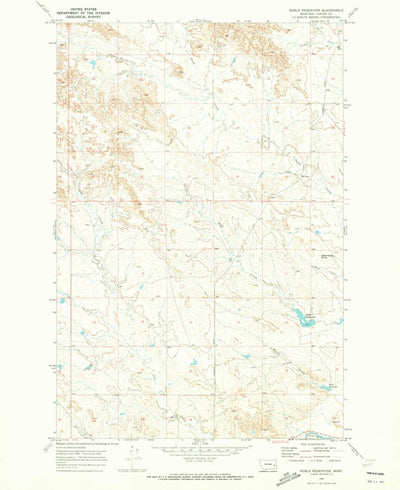 United States Geological Survey Noble Reservoir, MT (1969, 24000-Scale) digital map