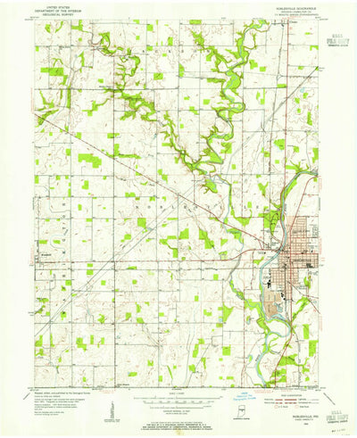 United States Geological Survey Noblesville, IN (1953, 24000-Scale) digital map