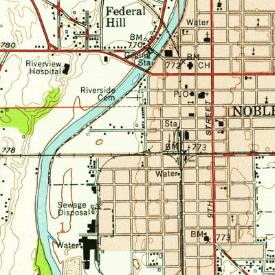 United States Geological Survey Noblesville, IN (1953, 24000-Scale) digital map