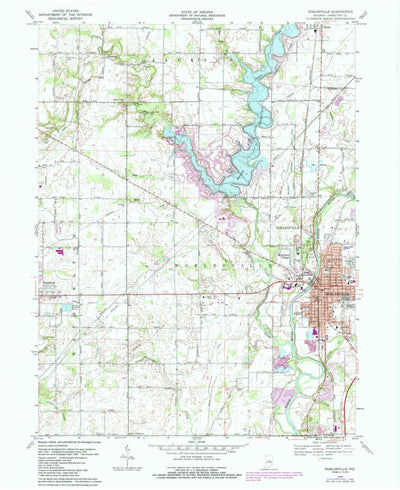 United States Geological Survey Noblesville, IN (1969, 24000-Scale) digital map