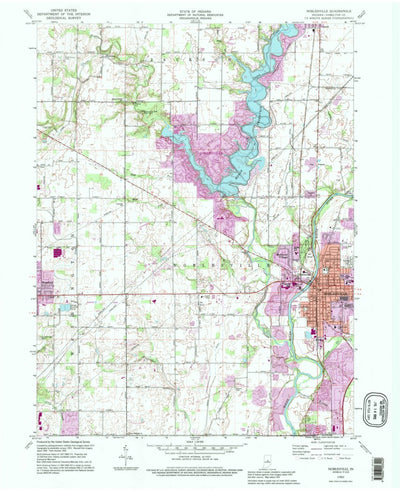United States Geological Survey Noblesville, IN (1992, 24000-Scale) digital map
