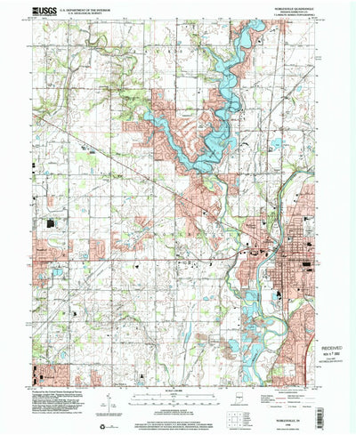 United States Geological Survey Noblesville, IN (1998, 24000-Scale) digital map