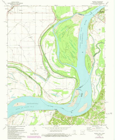 United States Geological Survey Nodena, AR-TN (1972, 24000-Scale) digital map