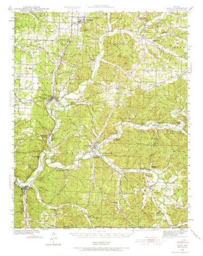 United States Geological Survey Noel, MO (1940, 62500-Scale) digital map