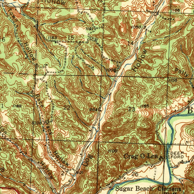 United States Geological Survey Noel, MO (1943, 62500-Scale) digital map