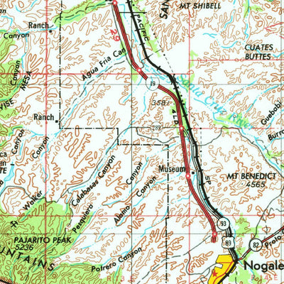 United States Geological Survey Nogales, AZ (1956, 250000-Scale) digital map