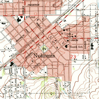 United States Geological Survey Nokomis, IL (1998, 24000-Scale) digital map