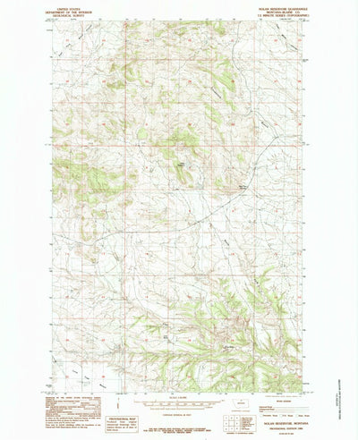 United States Geological Survey Nolan Reservoir, MT (1985, 24000-Scale) digital map