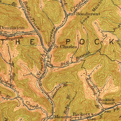 United States Geological Survey Nolansburg, KY-VA (1919, 62500-Scale) digital map