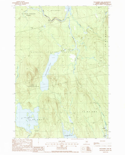 United States Geological Survey Nollesemic Lake, ME (1988, 24000-Scale) digital map
