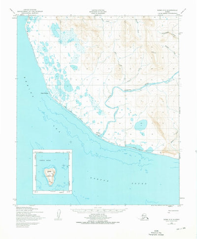 United States Geological Survey Nome C-3, AK (1950, 63360-Scale) digital map