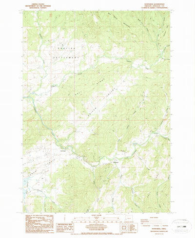 United States Geological Survey Nonpareil, OR (1987, 24000-Scale) digital map
