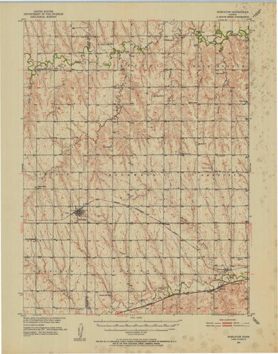 United States Geological Survey Norcatur, KS (1951, 62500-Scale) digital map