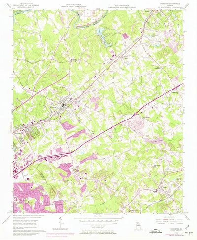 United States Geological Survey Norcross, GA (1956, 24000-Scale) digital map