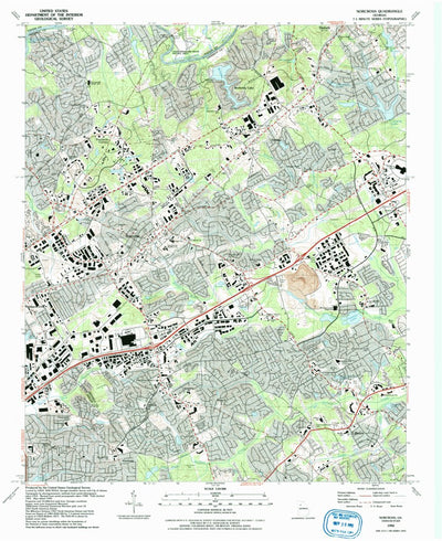 United States Geological Survey Norcross, GA (1992, 24000-Scale) digital map