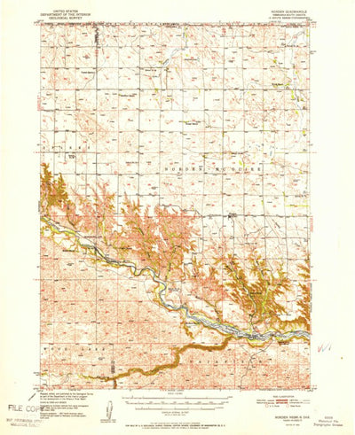 United States Geological Survey Norden, NE-SD (1952, 62500-Scale) digital map