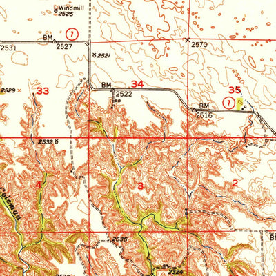 United States Geological Survey Norden, NE-SD (1952, 62500-Scale) digital map