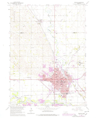 United States Geological Survey Norfolk, NE (1963, 24000-Scale) digital map