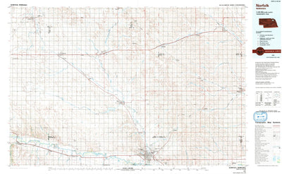 United States Geological Survey Norfolk, NE (1985, 100000-Scale) digital map