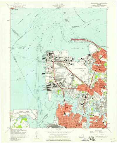 United States Geological Survey Norfolk North, VA (1955, 24000-Scale) digital map
