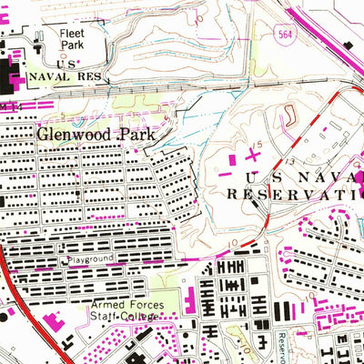 United States Geological Survey Norfolk North, VA (1965, 24000-Scale) digital map