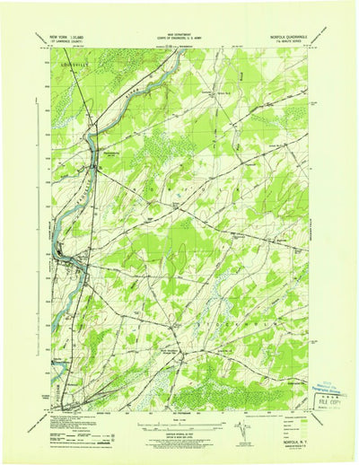 United States Geological Survey Norfolk, NY (1943, 31680-Scale) digital map
