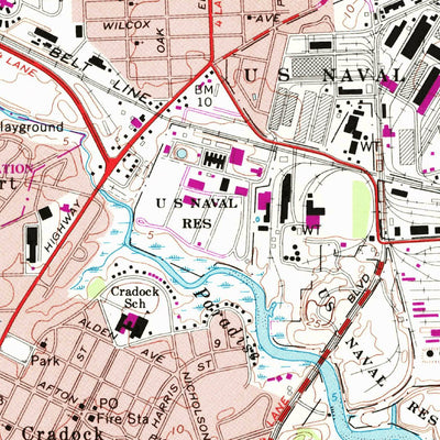 United States Geological Survey Norfolk South, VA (1965, 24000-Scale) digital map