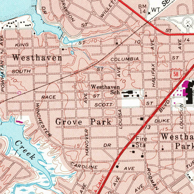 United States Geological Survey Norfolk South, VA (1965, 24000-Scale) digital map