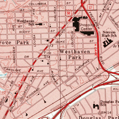United States Geological Survey Norfolk South, VA (1994, 24000-Scale) digital map