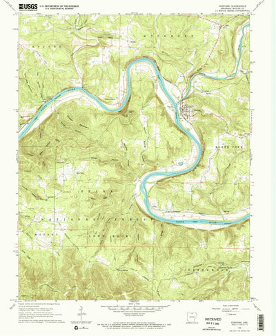 United States Geological Survey Norfork, AR (1966, 24000-Scale) digital map