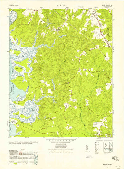 United States Geological Survey Norge, VA (1952, 24000-Scale) digital map