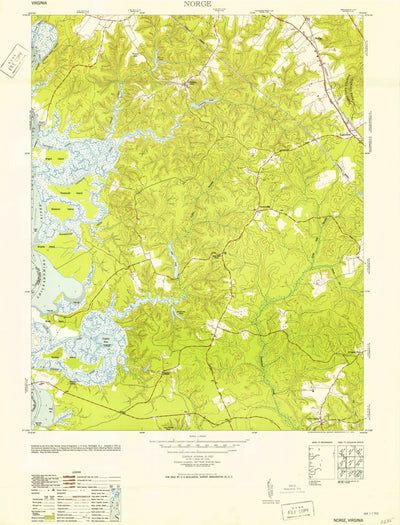 United States Geological Survey Norge, VA (1953, 24000-Scale) digital map