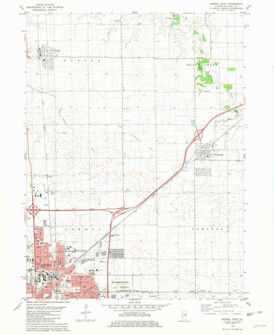 United States Geological Survey Normal East, IL (1981, 24000-Scale) digital map
