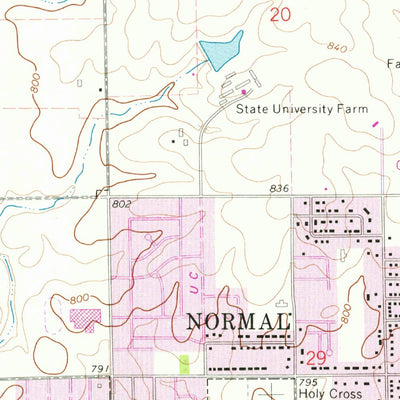 United States Geological Survey Normal West, IL (1970, 24000-Scale) digital map
