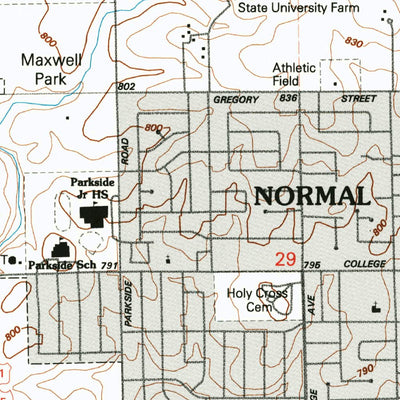 United States Geological Survey Normal West, IL (1995, 24000-Scale) digital map