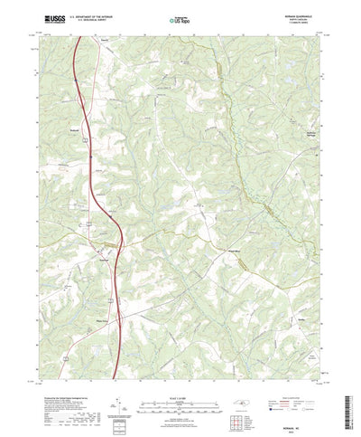 United States Geological Survey Norman, NC (2022, 24000-Scale) digital map