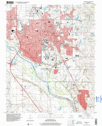 United States Geological Survey Norman, OK (1995, 24000-Scale) digital map
