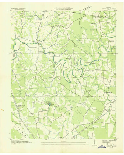 United States Geological Survey Normandy Lake, TN (1936, 24000-Scale) digital map
