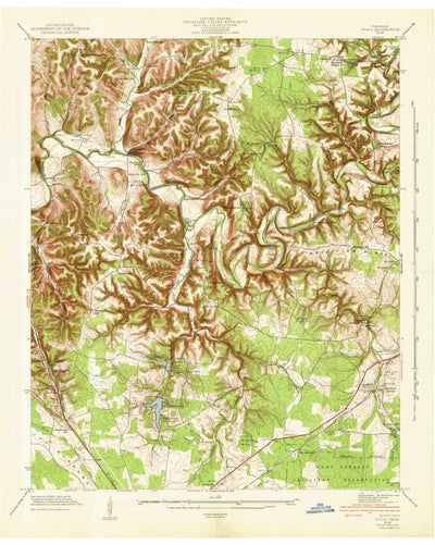 United States Geological Survey Normandy Lake, TN (1941, 24000-Scale) digital map