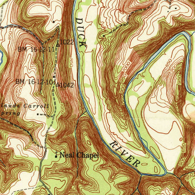 United States Geological Survey Normandy Lake, TN (1941, 24000-Scale) digital map