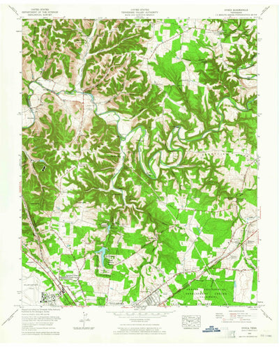 United States Geological Survey Normandy Lake, TN (1962, 24000-Scale) digital map